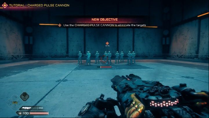 The game will immediately show a tutorial covering the use of the charge pulse cannon - Pulse Cannon | Weapons in Rage 2 - Weapons - Rage 2 Guide
