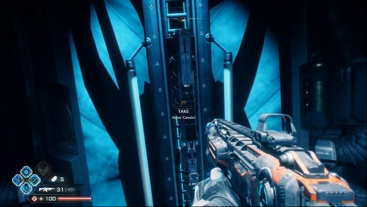 After entering the Ark, go to the Central post, from which you can take the Hyper Cannon - Hyper Cannon | Weapons in Rage 2 - Weapons - Rage 2 Guide