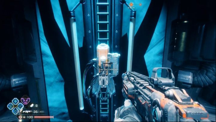 After entering the Ark, go to the central post and take the rocket Grav-Dart Launcher - Grav-Dart Launcher | Weapons in Rage 2 - Weapons - Rage 2 Guide
