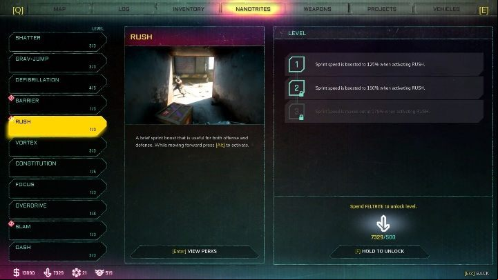 New levels automatically develop your skills and allow you to upgrade them by buying perks - How to improve nanotrite skills in Rage 2? - Nanotrites - Rage 2 Guide