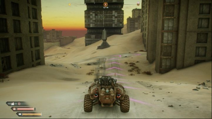 This Sentry is located in the middle of the ruined city - Authority Sentries in Dune sea - Rage 2 - Authority Sentry - Rage 2 Guide