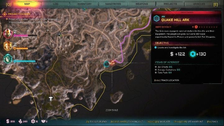 The ark is located in the south-eastern part of the location, at the end of the map - Arks in Twisting Canyons - Side activities in Rage 2 - Arks - Rage 2 Guide
