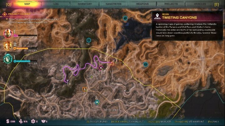 This Authority Sentry is at the top of Twisted Canyons - Authority Sentries in Twisting Canyons - Rage 2 - Authority Sentry - Rage 2 Guide