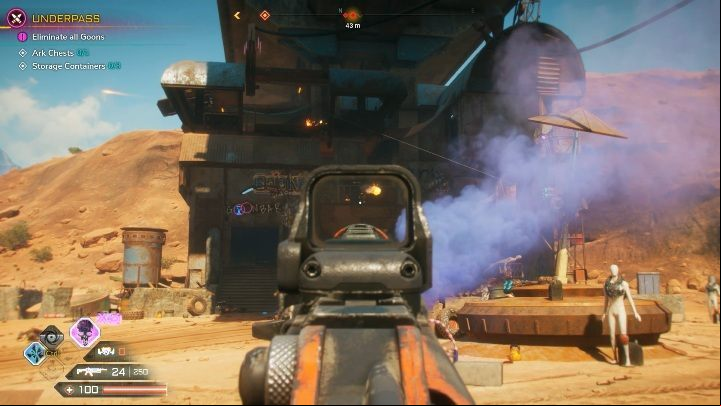 In this location you will find 1 ark chest and 3 storage containers - Bandit Dens in Broken Track - Rage 2 - Bandit Dens - Rage 2 Guide