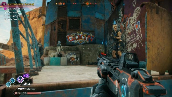 In this location you will find 1 ark chest, 1 data pad and 2 storage containers - Bandit Dens in Broken Track - Rage 2 - Bandit Dens - Rage 2 Guide