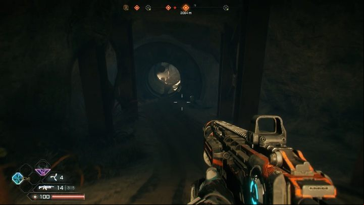 To get to The Ruined Shaft you need to jump into it - Mutie Nests - The Ruined Shaft - Rage 2 - Mutie Nests - Rage 2 Guide
