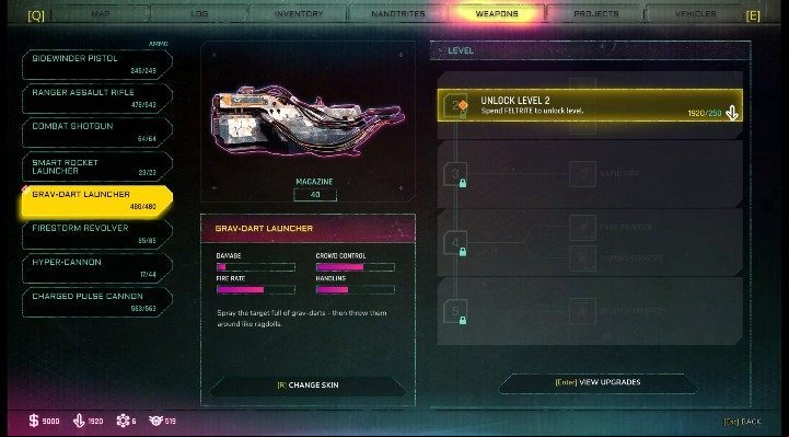 You unlock new levels by collecting the appropriate amount of feltrite - How to upgrade weapons in Rage? - Weapons - Rage 2 Guide