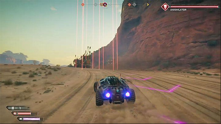 In the process of pursuing the convoy keep in mind that vehicles will leave some traps on the road (example in the picture) - Gonevoy | Rage 2 Trophy guide - Trophy Guide - Rage 2 Guide
