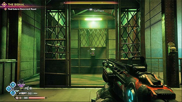After the battle, get to the elevator, which the enemy in heavy armor has taken - The Signal | Rage 2 Walkthrough - Main story - Rage 2 Guide