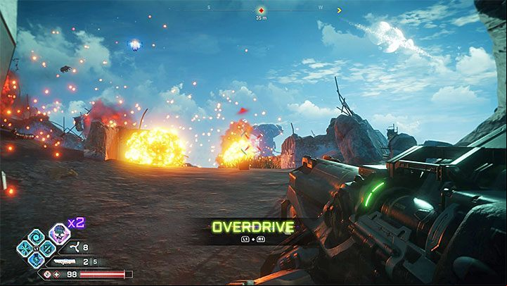 You can use the path destroyed and cleared by enemies - The Signal | Rage 2 Walkthrough - Main story - Rage 2 Guide