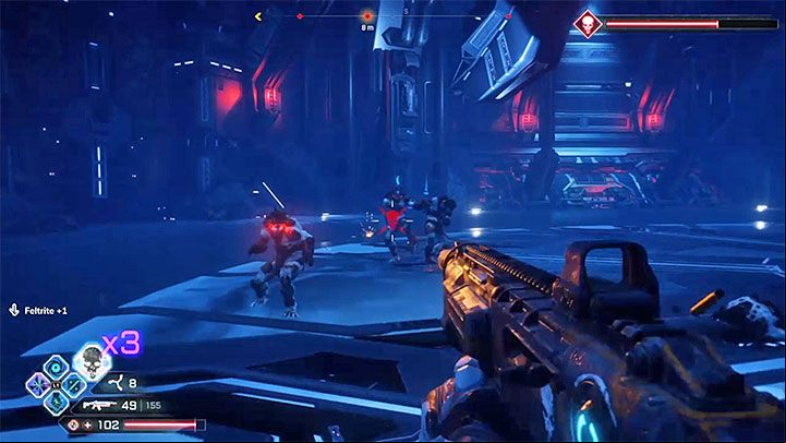 When Cross loses about 1/3 of the health bar, it will run into the central force field - General Cross in Double Cross | Boss in Rage 2 - Bosses - Rage 2 Guide