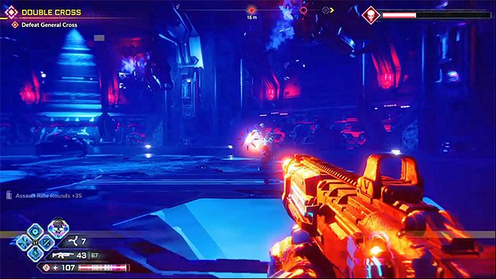 The second phase of the fight starts when General Cross has 1/3 of the health bar left - General Cross in Double Cross | Boss in Rage 2 - Bosses - Rage 2 Guide