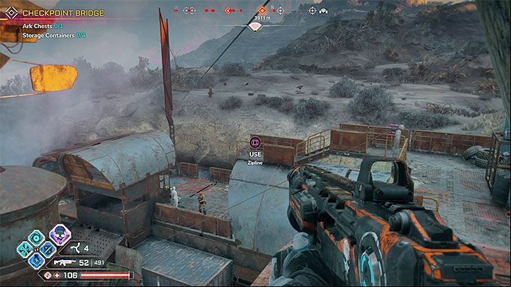 Once you reach the location, examine the hill above the correct location - Zipper | Rage 2 Trophy guide - Trophy Guide - Rage 2 Guide