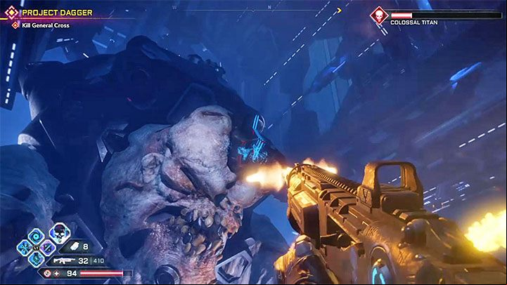 Once the regular enemies are dead, go back to attacking the boss - Project Dagger | Rage 2 Walkthrough - Main story - Rage 2 Guide