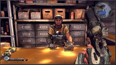 After talking to settlement leader go to the garage which can be found on the left from Halek - Wheres Juno/Radio Tower Repair | Main missions - Main missions - Rage Game Guide & Walkthrough