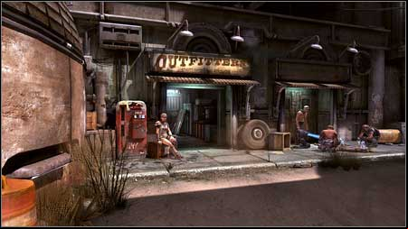 A tunnel will lead you to another part of the town, where you can find the general store on the left - Changing Clothes | Main missions - Main missions - Rage Game Guide & Walkthrough