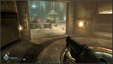 There is first opponent waiting for you on the left and another bomb car - Destroy the Bomb Caches - p. 1 | Main missions - Main missions - Rage Game Guide & Walkthrough