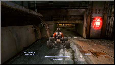 There is a narrow tunnel next to the left lamp - Destroy the Bomb Caches - p. 1 | Main missions - Main missions - Rage Game Guide & Walkthrough