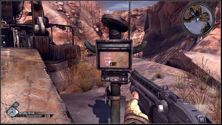 Drive your car to the marked place and then use the mechanism in front of the building - Feltrite Sample | Main missions - Main missions - Rage Game Guide & Walkthrough