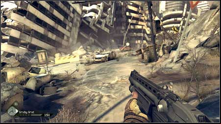 The path between rubble will lead you to the square where more mutants will appear - Defibrillator Upgrade - p. 1 | Main missions - Main missions - Rage Game Guide & Walkthrough