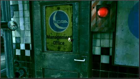 You can reach the Gearhead Vault through the Management Office, which can be found behind the Janis Supplies (opposite to the Dietrichs room) - Gearhead Vault - p. 1 | Main missions - Main missions - Rage Game Guide & Walkthrough