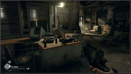 Once you reach the room with computer, exits will be blocked by flames and two armored enemies will the fight - Gearhead Vault - p. 1 | Main missions - Main missions - Rage Game Guide & Walkthrough