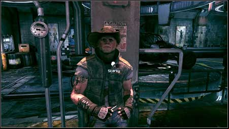 Go to the lower level of the town and talk to a man named Starky - Monarch Needed/Starkys Monarch | Main missions - Main missions - Rage Game Guide & Walkthrough