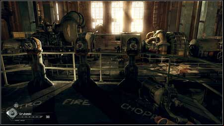 Keep moving forward until you get to the three switches, which control electricity, flames and rotating blades - The Price of Power - p. 2 | Main missions - Main missions - Rage Game Guide & Walkthrough