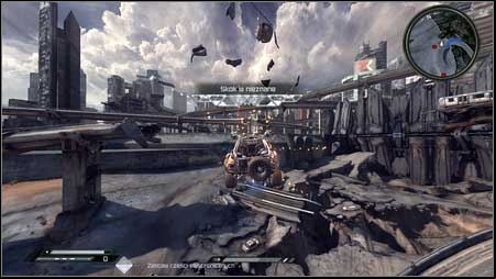 Youll get the drone but being in the air try turning to the left in order to land safely - Wasteland - p. 1 | Vehicle jumps - Vehicle jumps - Rage Game Guide & Walkthrough