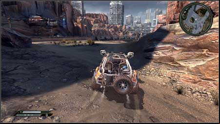 While driving towards the Authority Prison you should drive over the high highway - Wasteland - p. 1 | Vehicle jumps - Vehicle jumps - Rage Game Guide & Walkthrough