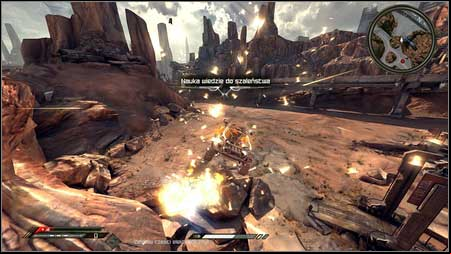 Drive to the right and then jump into the abyss aiming at the left from the Kvasirs lab - Wasteland - p. 2 | Vehicle jumps - Vehicle jumps - Rage Game Guide & Walkthrough