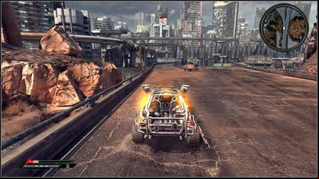 Return now to the highway leading to the Dead City and keep on the left - Wasteland - p. 2 | Vehicle jumps - Vehicle jumps - Rage Game Guide & Walkthrough