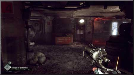 Youll get to the red cabinet with the lamp hanging over it - Quake | Special id rooms - Special id rooms - Rage Game Guide & Walkthrough