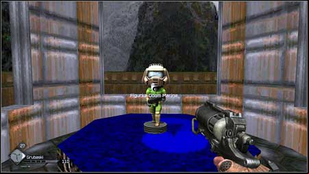 On the right you can see the stairs leading to the Doom Marine statue - Doom | Special id rooms - Special id rooms - Rage Game Guide & Walkthrough