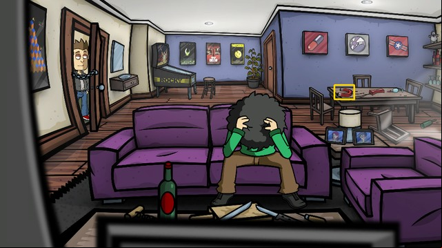 Go to Matts apartment and use improved extendible lightsaber to take the magnet from the table - Get a magnet and a lightsaber - Day 4 - Monday: Officer Hicks, give me that ring! - Randals Monday - Game Guide and Walkthrough