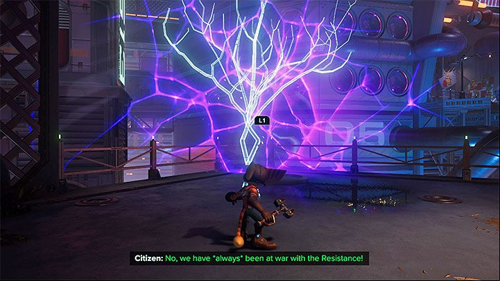 The armor piece is located in a pocket dimension that is located northeast of the marketplace - Ratchet & Clank Rift Apart: Nefarious City - collectibles, list of all, map - Secrets and Collectibles - Ratchet & Clank Rift Apart Guide