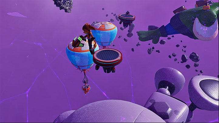 You must complete a not-that-complicated obstacle course that involves bouncing off large balloons - Ratchet & Clank Rift Apart: Nefarious City - collectibles, list of all, map - Secrets and Collectibles - Ratchet & Clank Rift Apart Guide