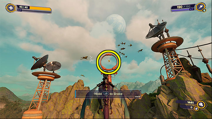You have to find and bring to Trudi a total of 30 Zurpstones ( out of 60 hidden on Sargasso), the purple stones that you can find in different parts of the map - Ratchet & Clank Rift Apart: Sargasso - collectibles, list of all, map - Secrets and Collectibles - Ratchet & Clank Rift Apart Guide
