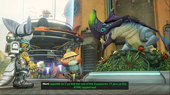 To get the last reward associated with Morts and Trudi, you have to get all 60 Zurpstones on Sargasso - Ratchet & Clank Rift Apart: Sargasso - collectibles, list of all, map - Secrets and Collectibles - Ratchet & Clank Rift Apart Guide
