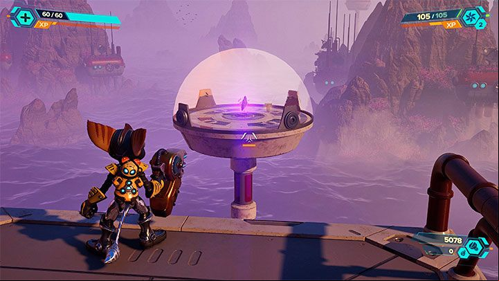 This bolt is located in the Surface - Hot Planet section, which is where you begin your exploration of Cordelion - Ratchet & Clank Rift Apart: Cordelion - list of all collectibles, map - Secrets and Collectibles - Ratchet & Clank Rift Apart Guide