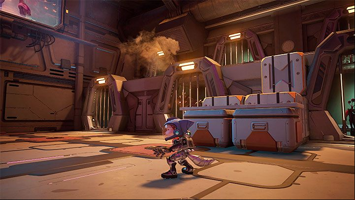 The armor piece can be found shortly after entering the West Wing of the prison and receiving the mission objective to shut down the reactor - Ratchet & Clank Rift Apart: Viceron - collectibles, list of all, map - Secrets and Collectibles - Ratchet & Clank Rift Apart Guide