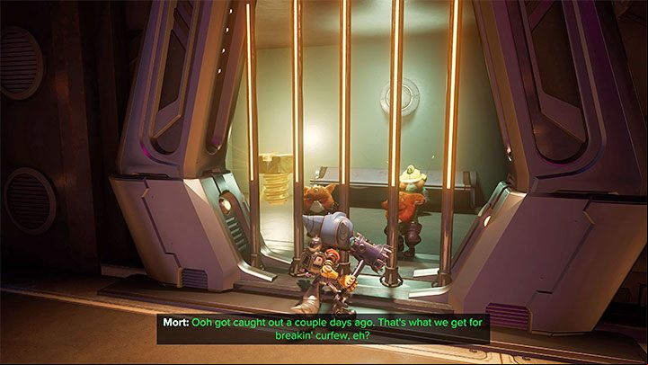 The gold bolt is also located in the west wing of the prison - Ratchet & Clank Rift Apart: Viceron - collectibles, list of all, map - Secrets and Collectibles - Ratchet & Clank Rift Apart Guide