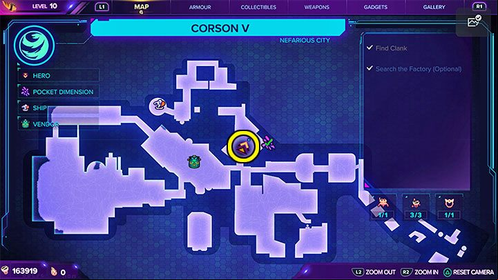 The bear is located in the area north of the Nefarious club visited as part of the main storyline - Ratchet & Clank Rift Apart: CraiggerBear list - Secrets and Collectibles - Ratchet & Clank Rift Apart Guide