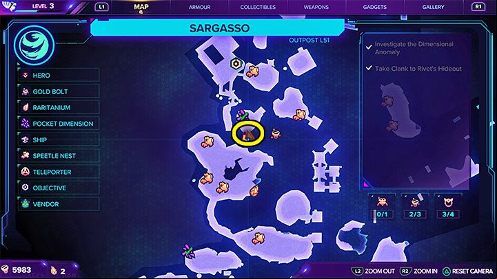 The bear is located at the Rivet hideout on Sargasso - Ratchet & Clank Rift Apart: CraiggerBear list - Secrets and Collectibles - Ratchet & Clank Rift Apart Guide