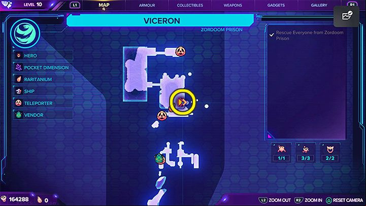 Explore the inside of the building and after dealing with the enemies, find the secret shown in the images above - Ratchet & Clank Rift Apart: CraiggerBear list - Secrets and Collectibles - Ratchet & Clank Rift Apart Guide