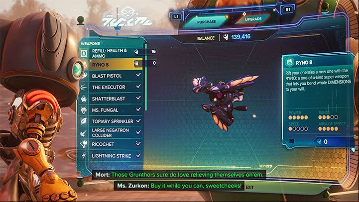 TheRYNO is a unique weapon - Ratchet & Clank Rift Apart: Weapons - List - Basics - Ratchet & Clank Rift Apart Guide