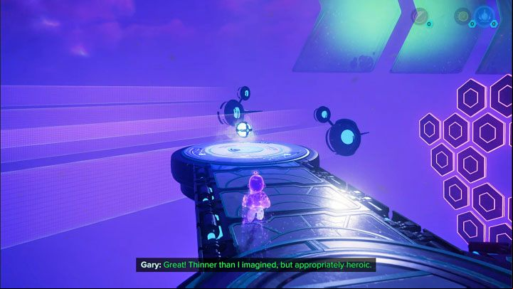 Once you start the puzzle, run all the way straight, then go to the left where you will find a Heavy Sphere - Ratchet & Clank Rift Apart: Clank, Blizar Prime - puzzle guide, list - The riddles of Clank and Kit - Ratchet & Clank Rift Apart Guide