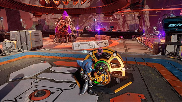In order to start the final boss battle available on this level, you must (during your visit to the planet Blizar Prime) reach the place where you receive the obligatory mission objective that consists in using the great drill in order to obtain the Phase Quartz - Ratchet & Clank Rift Apart: Goon Dropship, Blizar Prime - how to defeat? - Bosses - Ratchet & Clank Rift Apart Guide