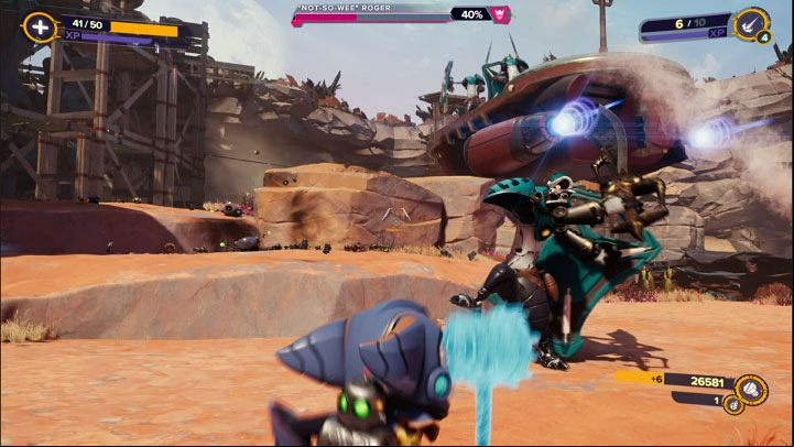 The only new thing is that pirates with shields can the battle - Ratchet & Clank Rift Apart: Wee Roger, Torren IV - how to defeat it? - Bosses - Ratchet & Clank Rift Apart Guide