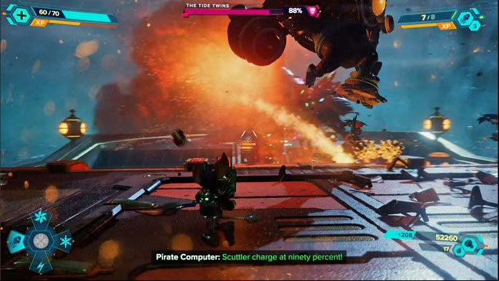 The Twins have very similar attacks to other mechanical enemies encountered in previous locations and stages - Ratchet & Clank Rift Apart: The Tide Twins, Ardolis - how to defeat? - Bosses - Ratchet & Clank Rift Apart Guide